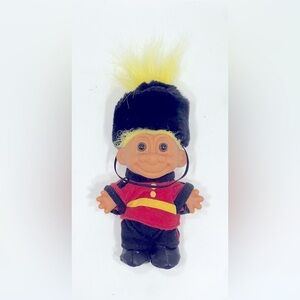 Vintage England Palace Guard Troll Doll British Soldier King Queen Buckingham